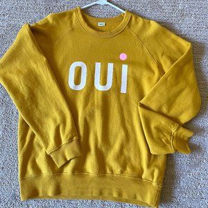 Clare Vivier Oui Sweatshirt M Mustard